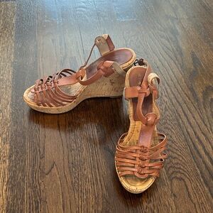 Brown Wedge Sandals